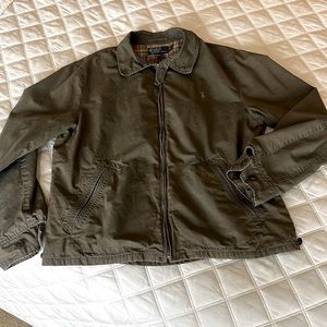 Men’s, Ralph Lauren Polo, army green, lightweight jacket.